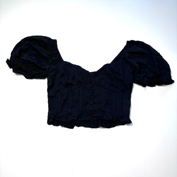 Urban Outfitters Women's Medium Black Crop Top Boned Corset Black - Picture 8 of 8